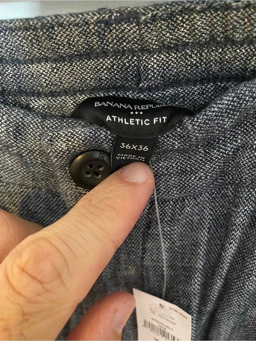 Banana Republic Slate Gray Linen-Blend Trousers